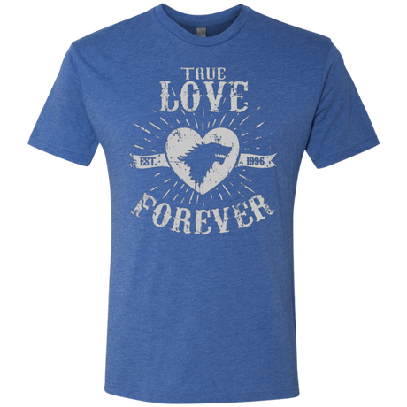 T-Shirts Vintage Royal / Small True Love Forever Wolf Men's Triblend T-Shirt