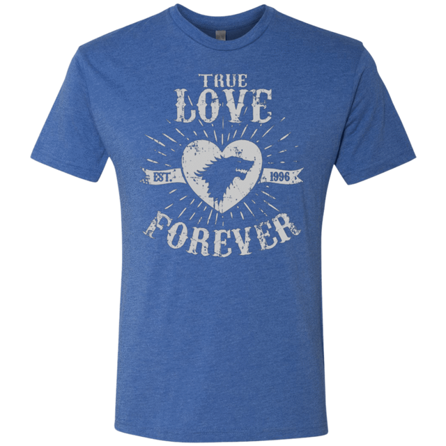 T-Shirts Vintage Royal / Small True Love Forever Wolf Men's Triblend T-Shirt