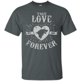 T-Shirts Dark Heather / Small True Love Forever Wolf T-Shirt