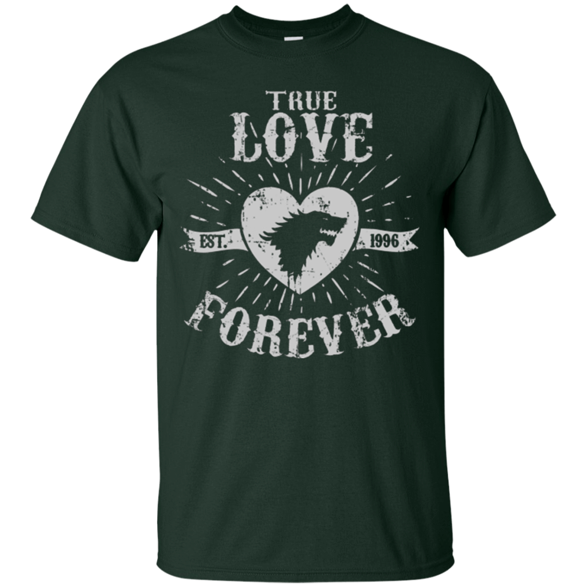 T-Shirts Forest Green / Small True Love Forever Wolf T-Shirt