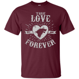 T-Shirts Maroon / Small True Love Forever Wolf T-Shirt
