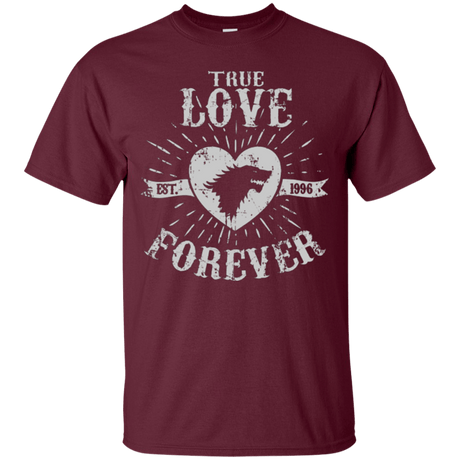 T-Shirts Maroon / Small True Love Forever Wolf T-Shirt