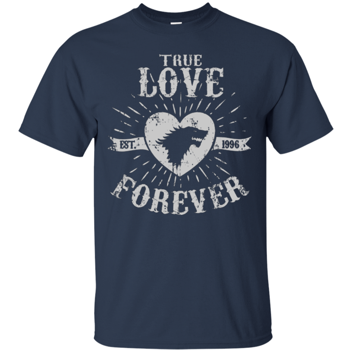 T-Shirts Navy / Small True Love Forever Wolf T-Shirt