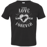 T-Shirts Black / 2T True Love Forever Wolf Toddler Premium T-Shirt