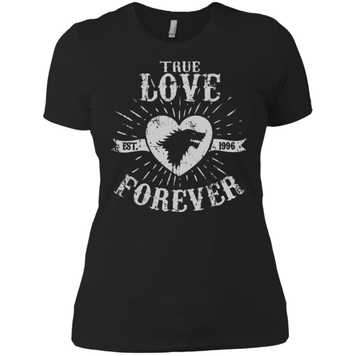 T-Shirts Black / X-Small True Love Forever Wolf Women's Premium T-Shirt