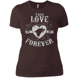 T-Shirts Dark Chocolate / X-Small True Love Forever Wolf Women's Premium T-Shirt