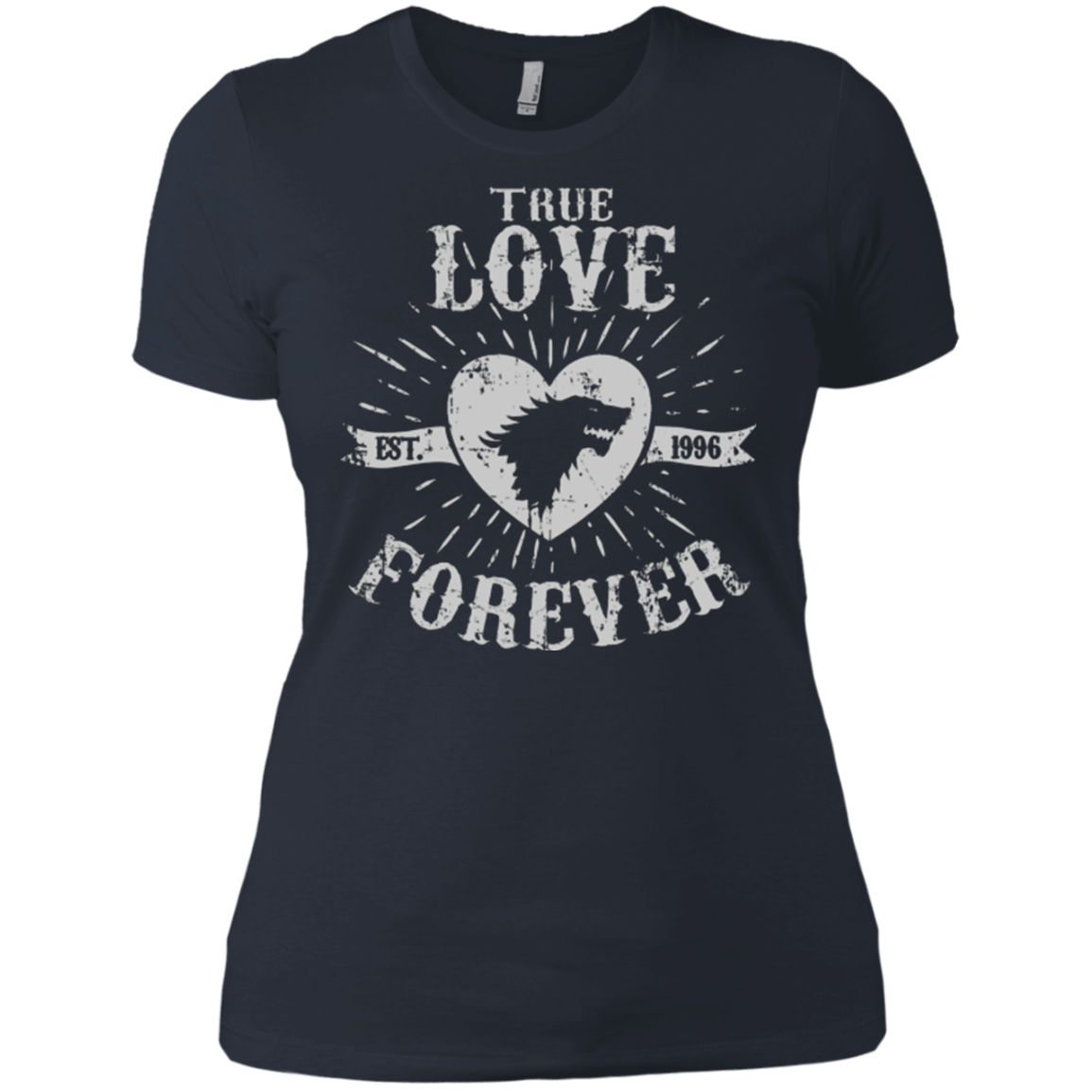 T-Shirts Indigo / X-Small True Love Forever Wolf Women's Premium T-Shirt