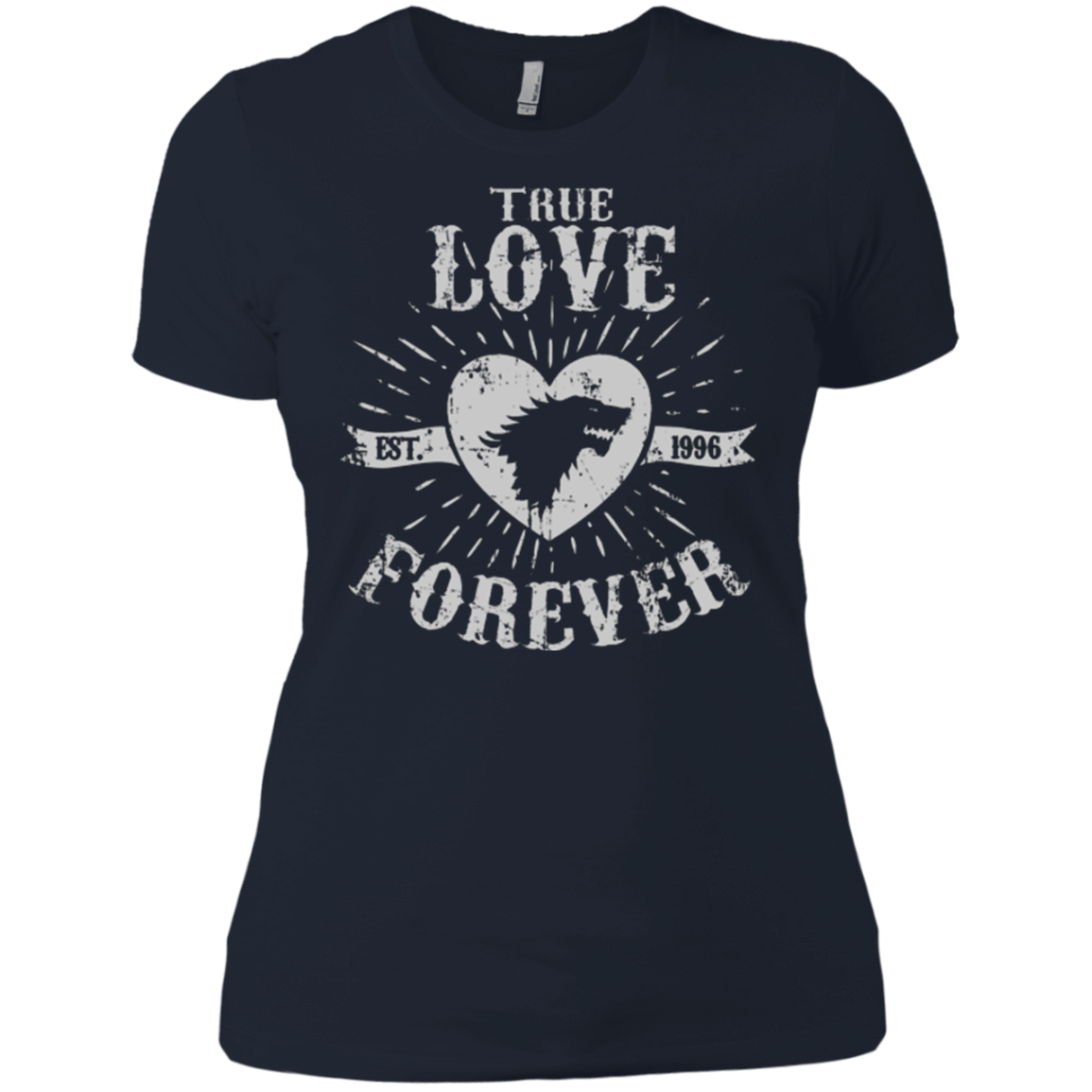 T-Shirts Midnight Navy / X-Small True Love Forever Wolf Women's Premium T-Shirt