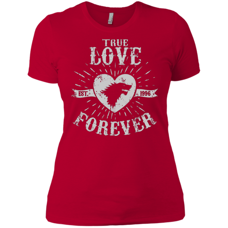 T-Shirts Red / X-Small True Love Forever Wolf Women's Premium T-Shirt