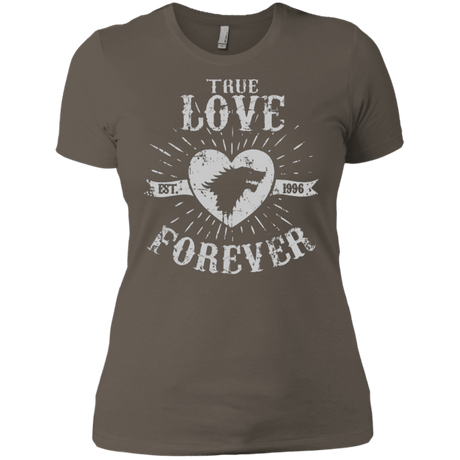 T-Shirts Warm Grey / X-Small True Love Forever Wolf Women's Premium T-Shirt