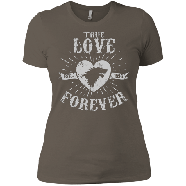 T-Shirts Warm Grey / X-Small True Love Forever Wolf Women's Premium T-Shirt