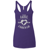 T-Shirts Purple / X-Small True Love Forever Wolf Women's Triblend Racerback Tank