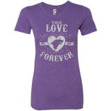 T-Shirts Purple Rush / Small True Love Forever Wolf Women's Triblend T-Shirt