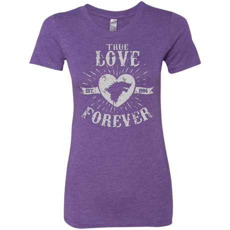 T-Shirts Purple Rush / Small True Love Forever Wolf Women's Triblend T-Shirt