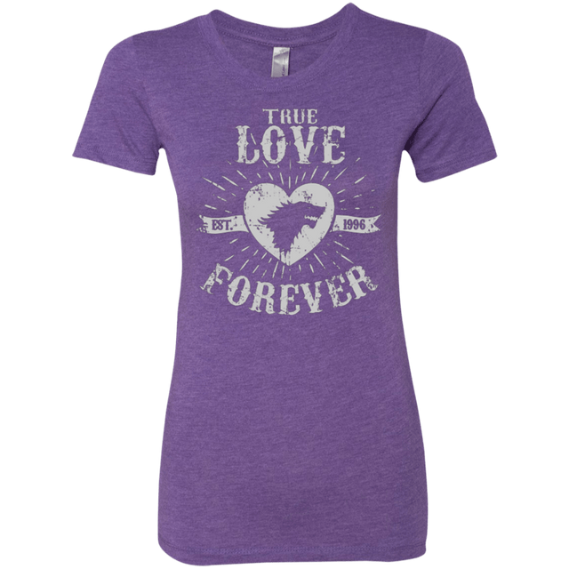 T-Shirts Purple Rush / Small True Love Forever Wolf Women's Triblend T-Shirt