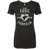 T-Shirts Vintage Black / Small True Love Forever Wolf Women's Triblend T-Shirt