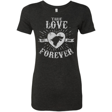 T-Shirts Vintage Black / Small True Love Forever Wolf Women's Triblend T-Shirt