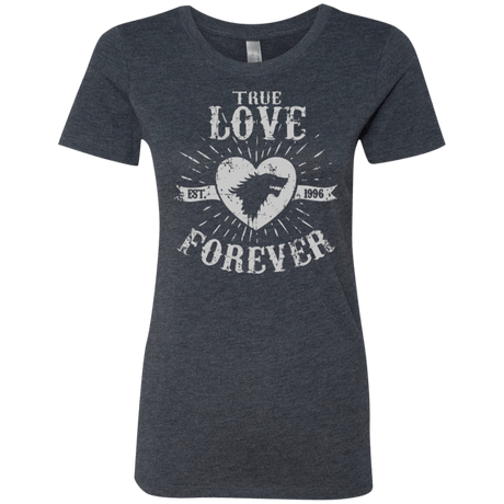 T-Shirts Vintage Navy / Small True Love Forever Wolf Women's Triblend T-Shirt