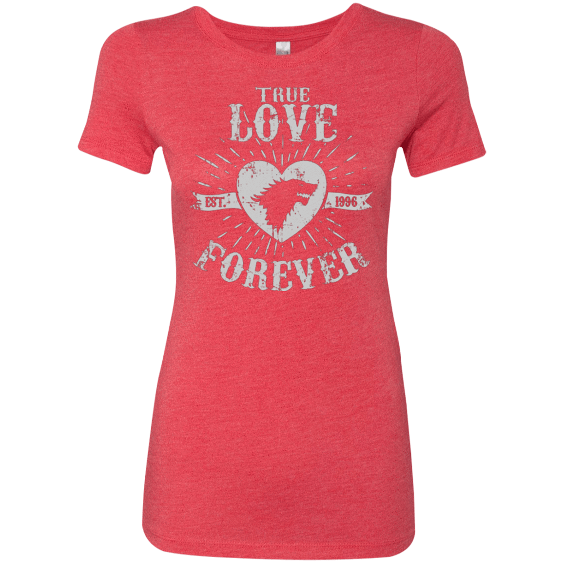 T-Shirts Vintage Red / Small True Love Forever Wolf Women's Triblend T-Shirt