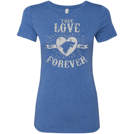 T-Shirts Vintage Royal / Small True Love Forever Wolf Women's Triblend T-Shirt