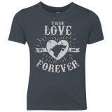 T-Shirts Vintage Navy / YXS True Love Forever Wolf Youth Triblend T-Shirt
