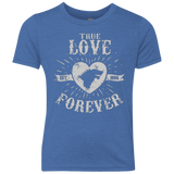 T-Shirts Vintage Royal / YXS True Love Forever Wolf Youth Triblend T-Shirt