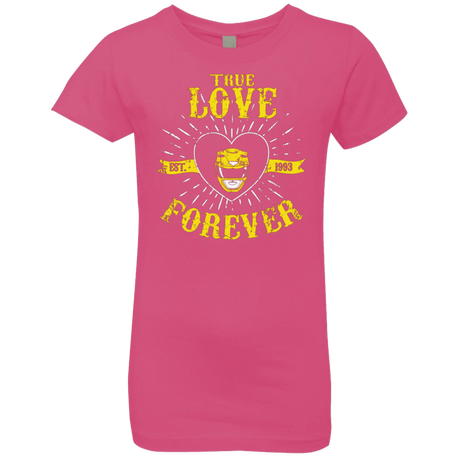 T-Shirts Hot Pink / YXS True Love Forever Yellow Girls Premium T-Shirt