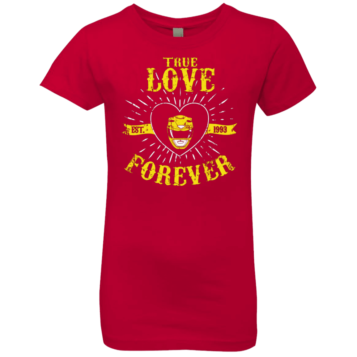 T-Shirts Red / YXS True Love Forever Yellow Girls Premium T-Shirt