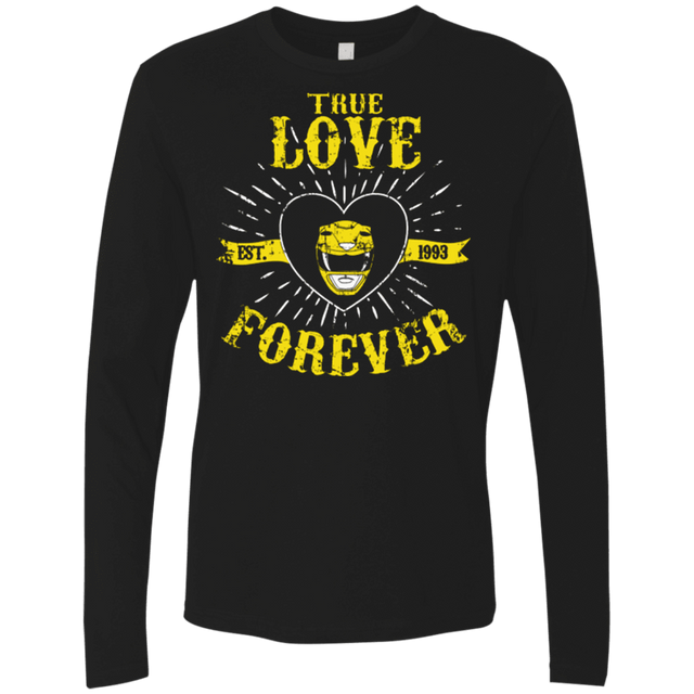 T-Shirts Black / Small True Love Forever Yellow Men's Premium Long Sleeve