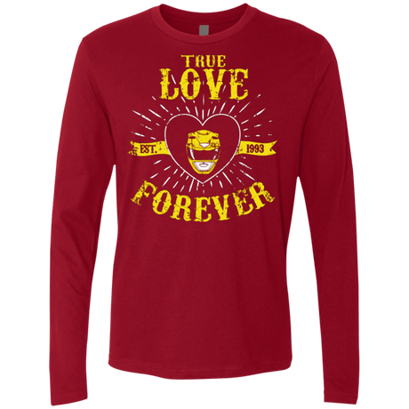T-Shirts Cardinal / Small True Love Forever Yellow Men's Premium Long Sleeve