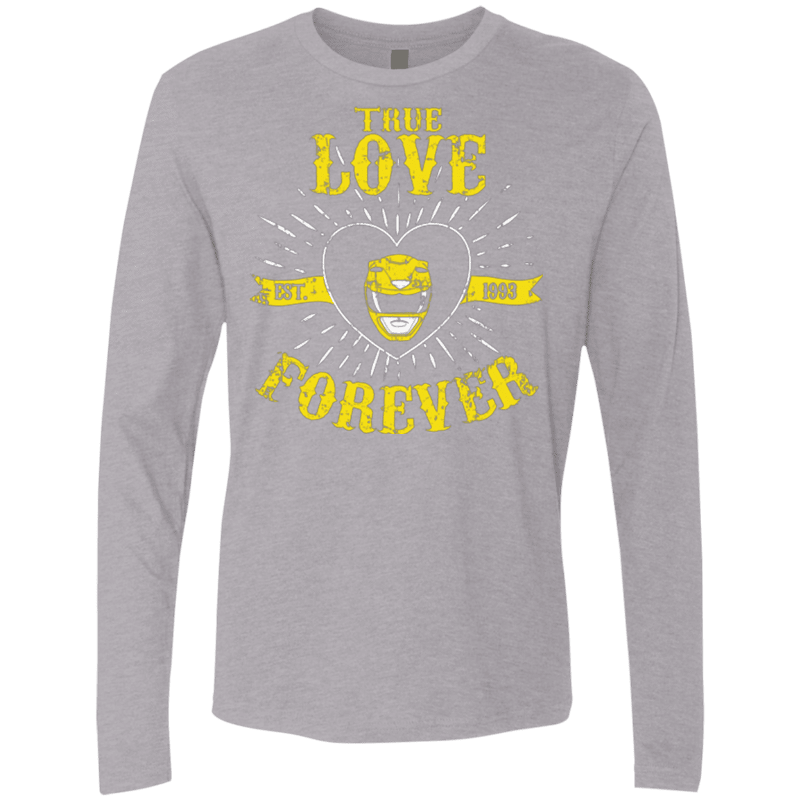 T-Shirts Heather Grey / Small True Love Forever Yellow Men's Premium Long Sleeve