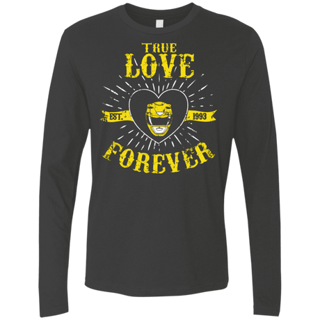T-Shirts Heavy Metal / Small True Love Forever Yellow Men's Premium Long Sleeve