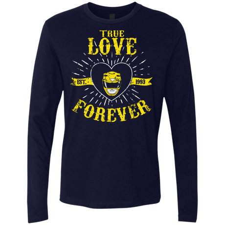 T-Shirts Midnight Navy / Small True Love Forever Yellow Men's Premium Long Sleeve