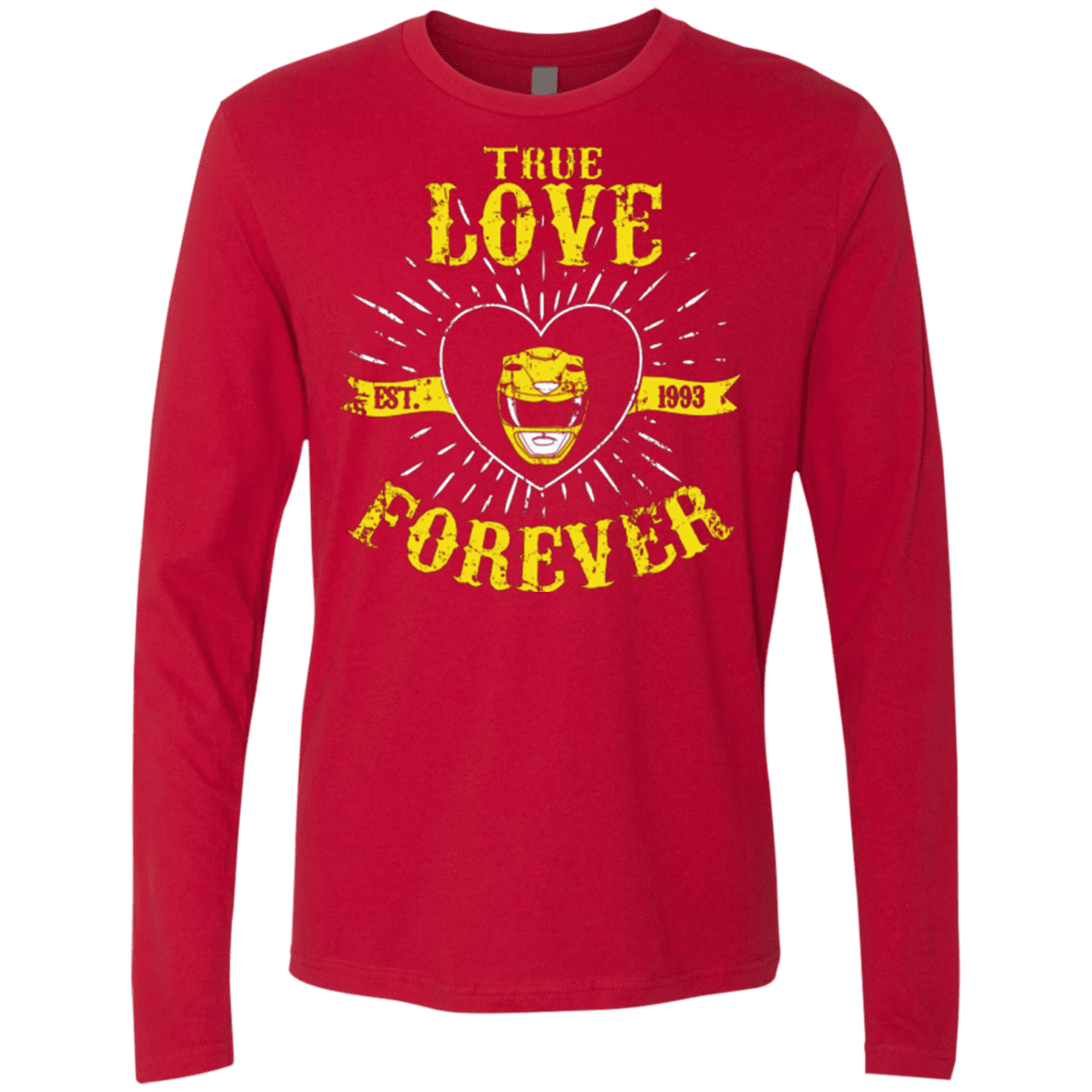 T-Shirts Red / Small True Love Forever Yellow Men's Premium Long Sleeve