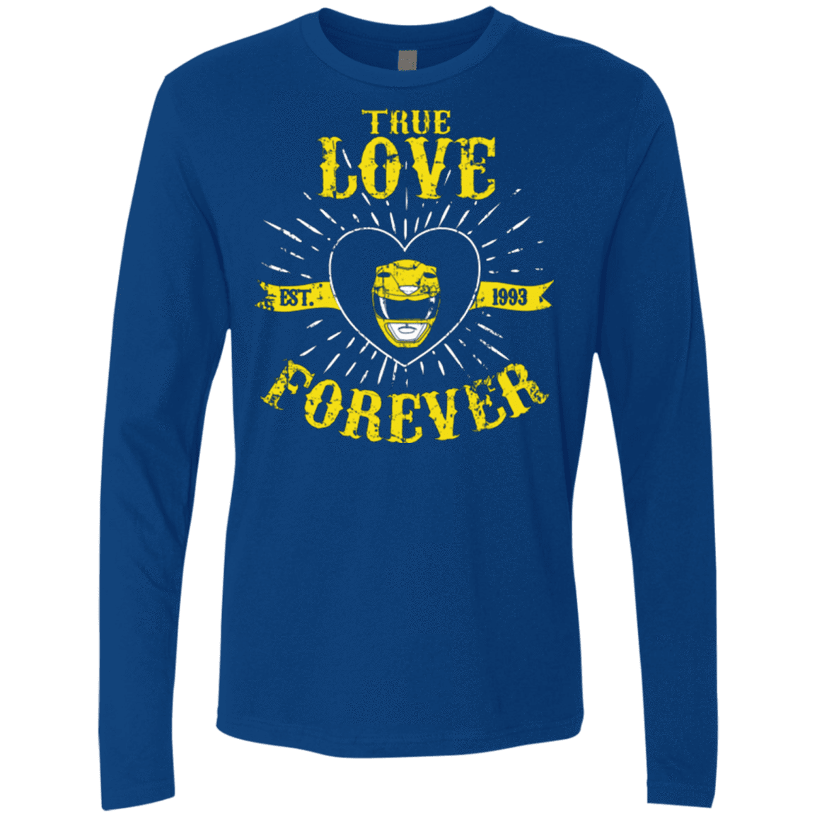 T-Shirts Royal / Small True Love Forever Yellow Men's Premium Long Sleeve