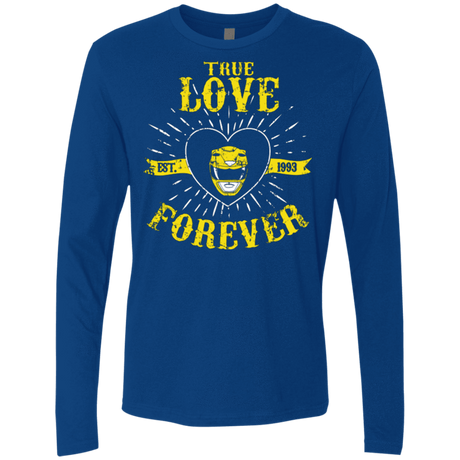 T-Shirts Royal / Small True Love Forever Yellow Men's Premium Long Sleeve