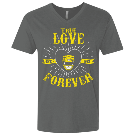 T-Shirts Heavy Metal / X-Small True Love Forever Yellow Men's Premium V-Neck