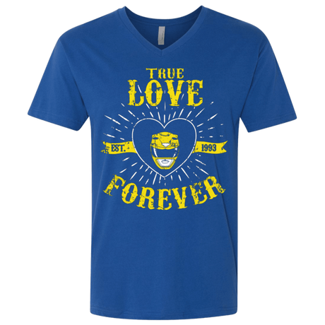 T-Shirts Royal / X-Small True Love Forever Yellow Men's Premium V-Neck