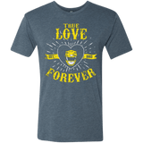 T-Shirts Indigo / Small True Love Forever Yellow Men's Triblend T-Shirt