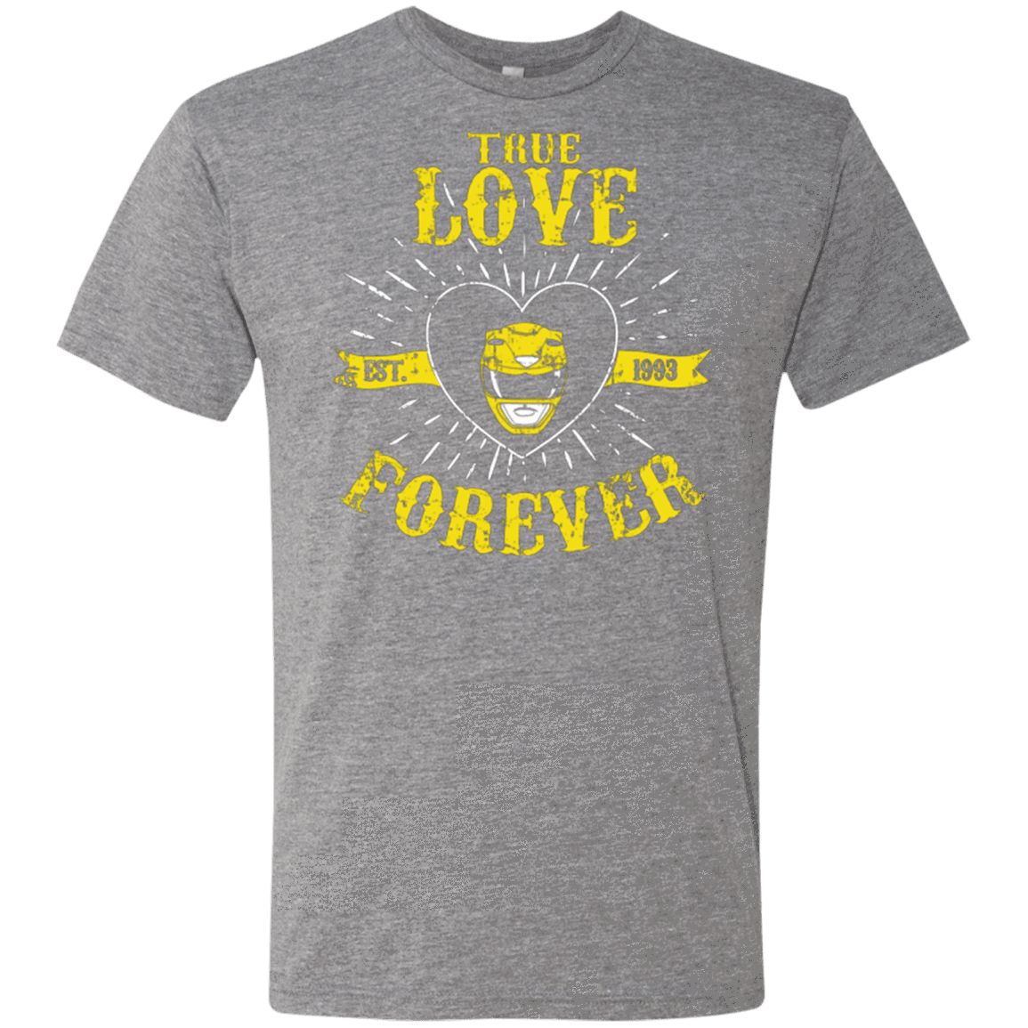 T-Shirts Premium Heather / Small True Love Forever Yellow Men's Triblend T-Shirt
