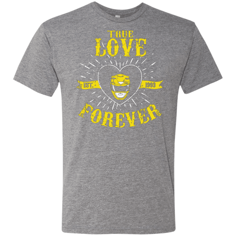 T-Shirts Premium Heather / Small True Love Forever Yellow Men's Triblend T-Shirt