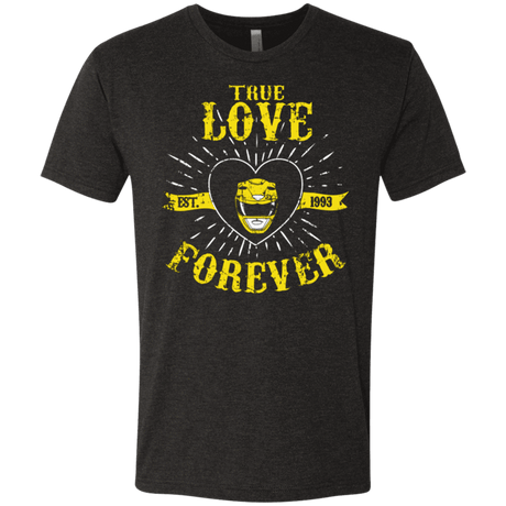 T-Shirts Vintage Black / Small True Love Forever Yellow Men's Triblend T-Shirt