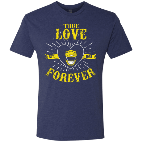 T-Shirts Vintage Navy / Small True Love Forever Yellow Men's Triblend T-Shirt