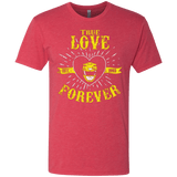 T-Shirts Vintage Red / Small True Love Forever Yellow Men's Triblend T-Shirt
