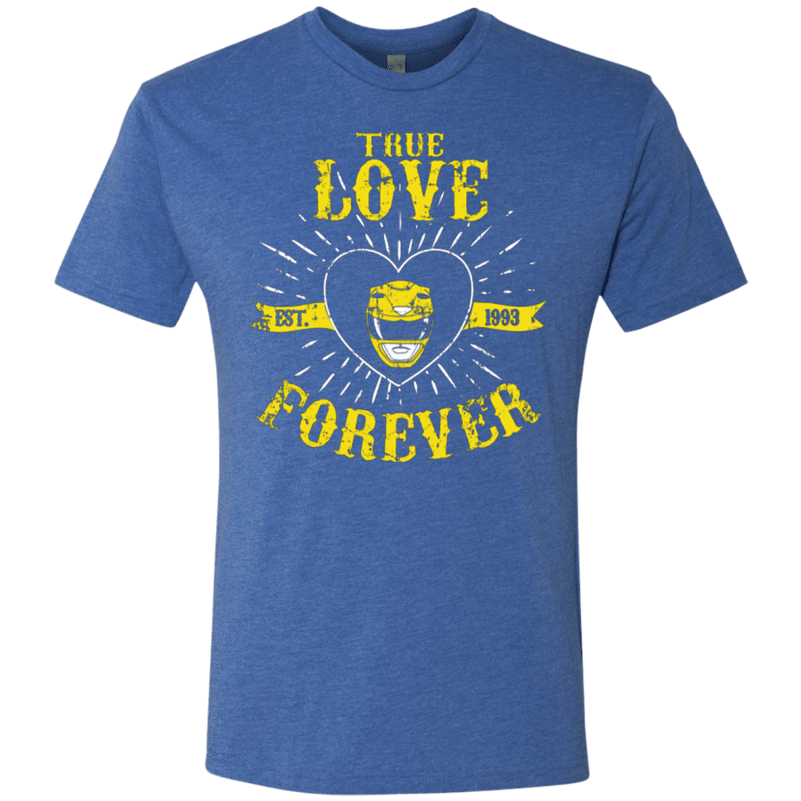 T-Shirts Vintage Royal / Small True Love Forever Yellow Men's Triblend T-Shirt