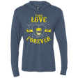 T-Shirts Indigo / X-Small True Love Forever Yellow Triblend Long Sleeve Hoodie Tee