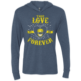 T-Shirts Indigo / X-Small True Love Forever Yellow Triblend Long Sleeve Hoodie Tee