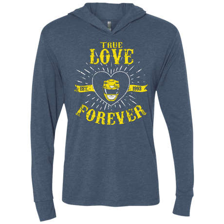 T-Shirts Indigo / X-Small True Love Forever Yellow Triblend Long Sleeve Hoodie Tee