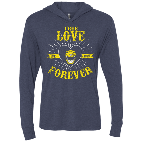 T-Shirts Vintage Navy / X-Small True Love Forever Yellow Triblend Long Sleeve Hoodie Tee
