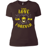 T-Shirts Dark Chocolate / X-Small True Love Forever Yellow Women's Premium T-Shirt